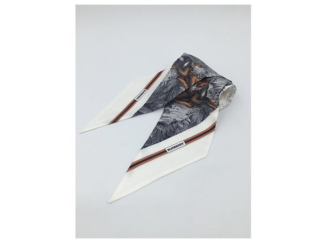 Sciarpa Choker Burberry in Seta Multicolore - vista 3