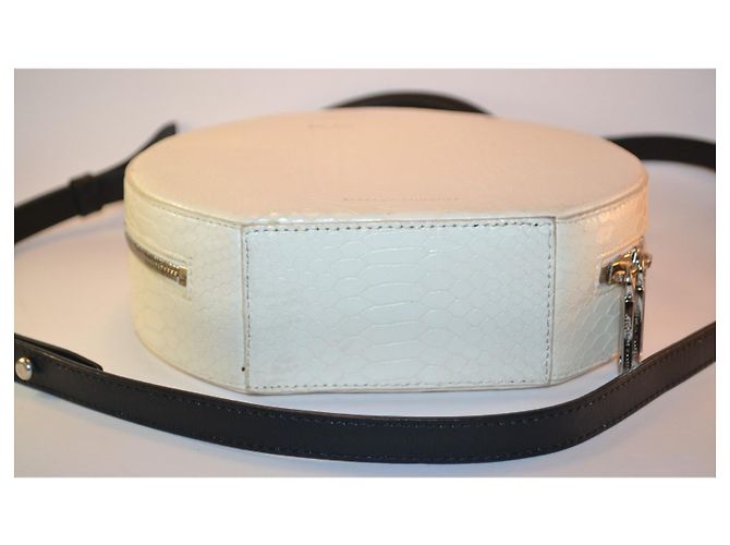 Rebecca Minkoff Handtasche aus Leder Python Print Schwarz Weiß - Ansicht 3