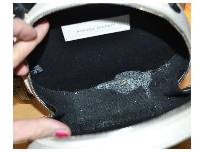 Rebecca Minkoff Handtasche aus Leder Python Print Schwarz Weiß - Ansicht 7