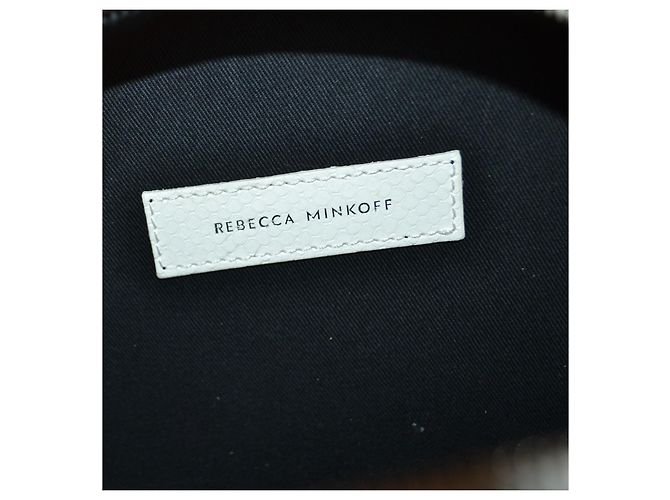 Rebecca Minkoff Handtasche aus Leder Python Print Schwarz Weiß - Ansicht 8
