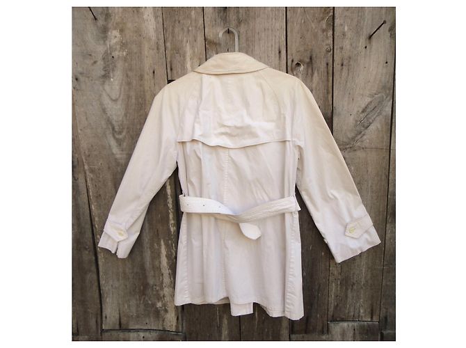 Gabardina Burberry blanca de algodón Blanco - vista 2
