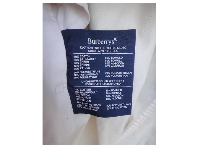 Gabardina Burberry blanca de algodón Blanco - vista 5
