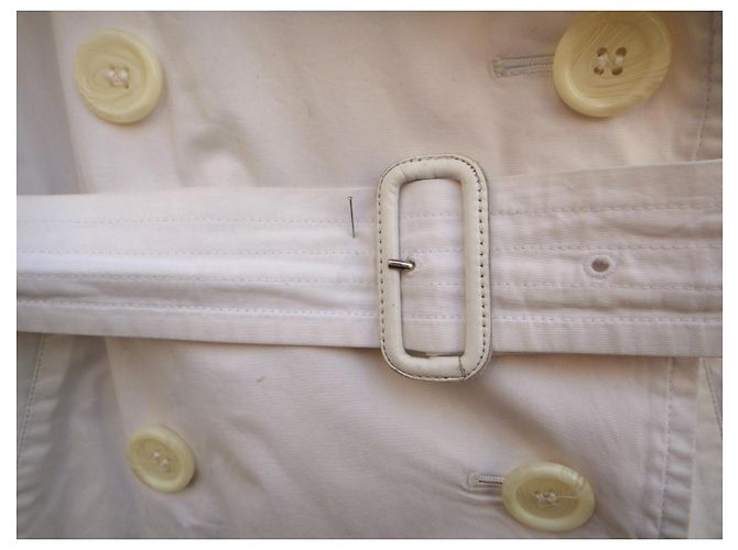 Gabardina Burberry blanca de algodón Blanco - vista 7