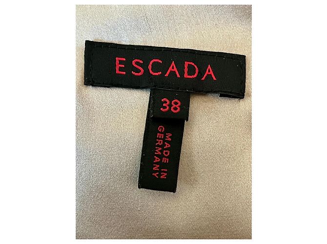Escada Seidenbleistiftkleid schwarz und metallisch floral - Ansicht 5