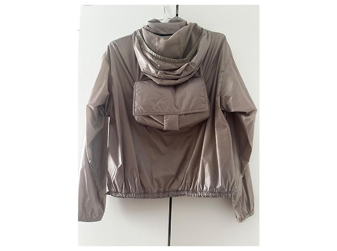 Fendi Windbreaker Logo Polyamid Beige Anthrazitgrau Bronze - Ansicht 9