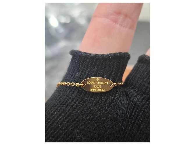 Twist Bracciale LV Nanogram Louis Vuitton in metallo dorato D'oro - vista 12