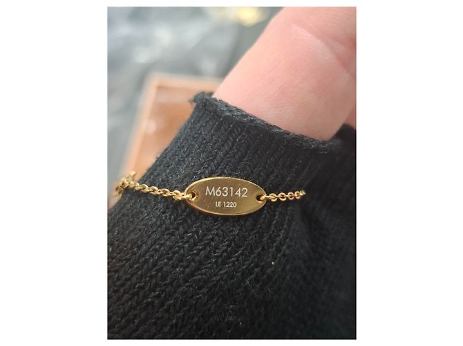 Twist Bracciale LV Nanogram Louis Vuitton in metallo dorato D'oro - vista 13