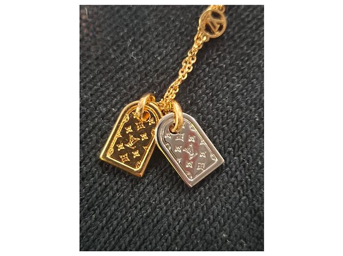 Twist Bracciale LV Nanogram Louis Vuitton in metallo dorato D'oro - vista 14