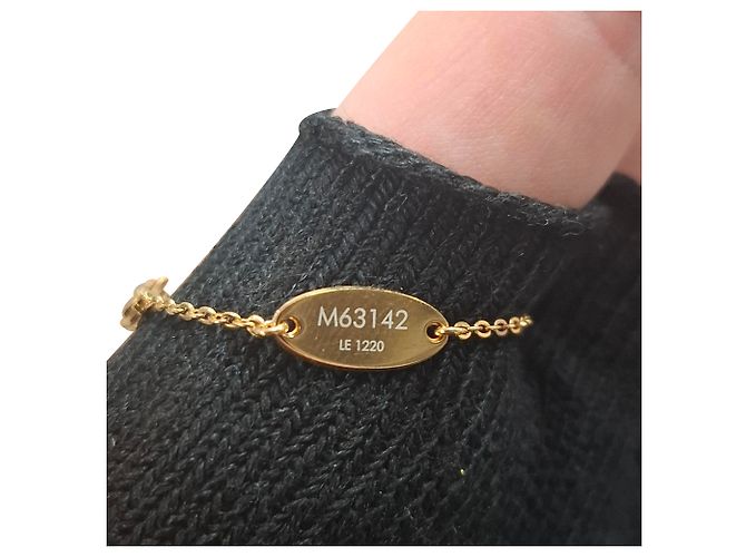 Twist Bracciale LV Nanogram Louis Vuitton in metallo dorato D'oro - vista 6