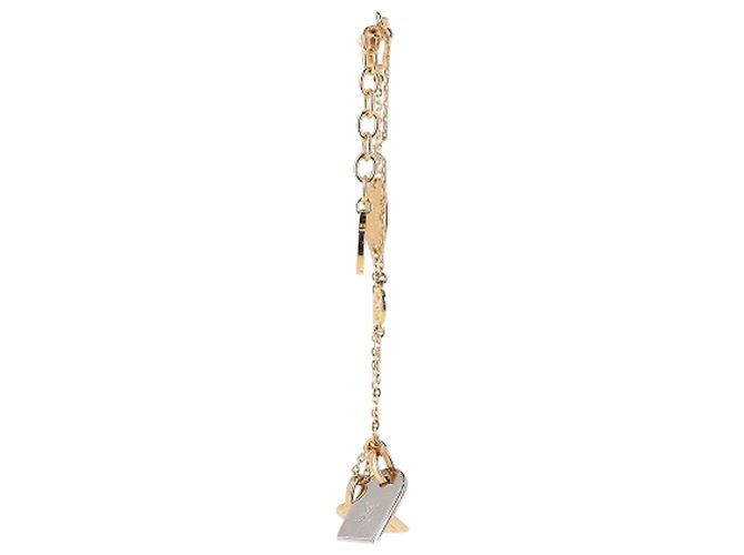 Twist Bracciale LV Nanogram Louis Vuitton in metallo dorato D'oro - vista 8