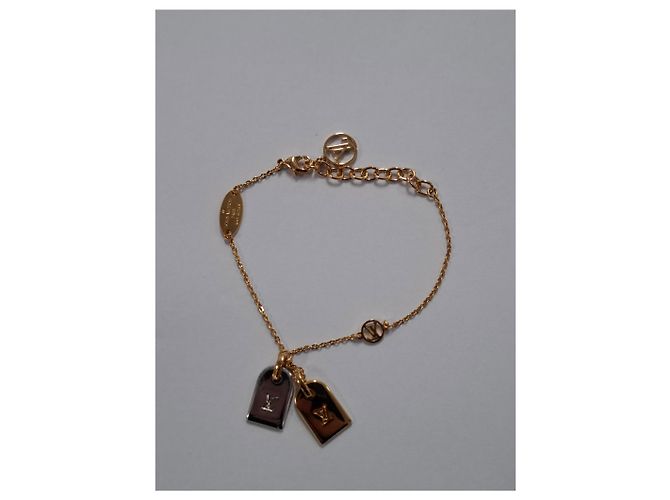 Twist Bracciale Louis Vuitton Nanogram bicolore in metallo dorato D'oro - vista 18
