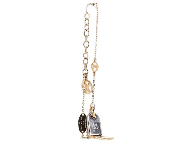 Twist Bracciale Louis Vuitton Nanogram bicolore in metallo dorato D'oro - vista 3