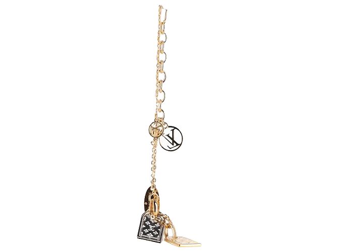 Twist Bracciale Louis Vuitton Nanogram bicolore in metallo dorato D'oro - vista 5