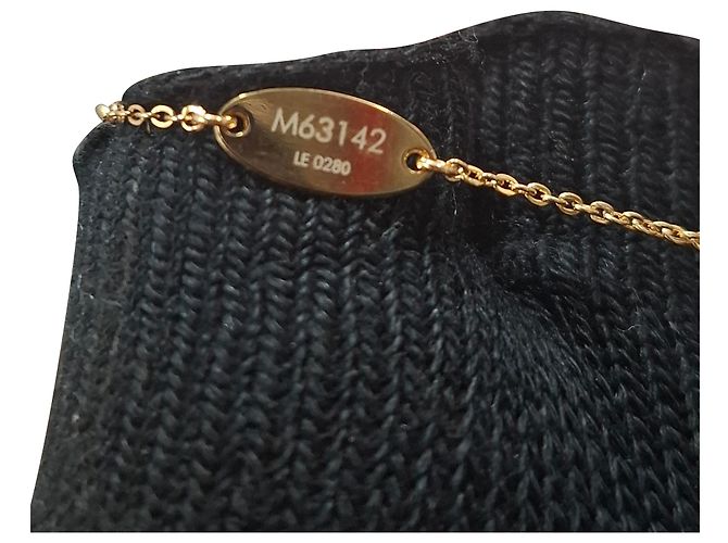 Twist Bracciale Louis Vuitton Nanogram bicolore in metallo dorato D'oro - vista 7