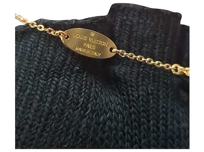 Twist Bracciale Louis Vuitton Nanogram bicolore in metallo dorato D'oro - vista 9