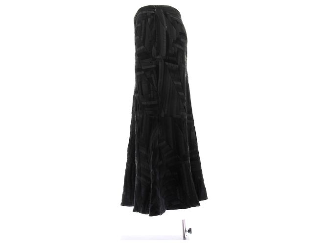 Faldas RALPH LAUREN T.US 6 Seda Negro - vista 4