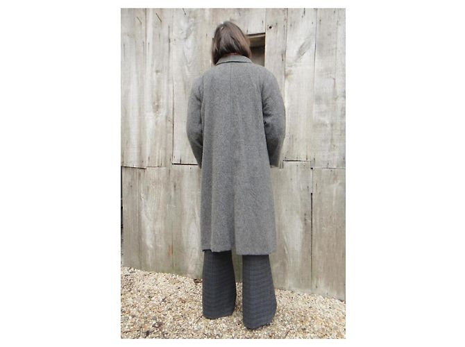 Abrigo Burberry de lana gris loden - vista 2