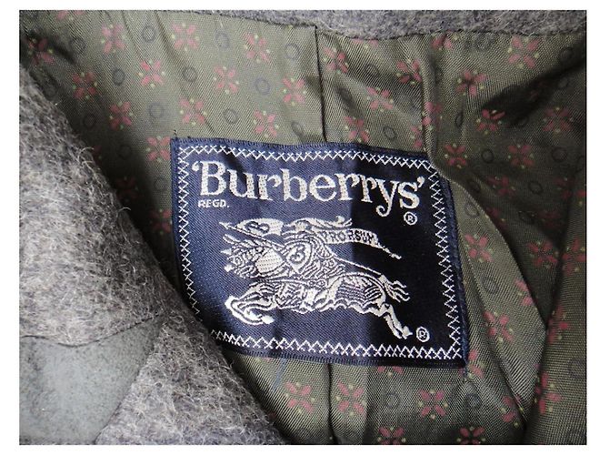Abrigo Burberry de lana gris loden - vista 3