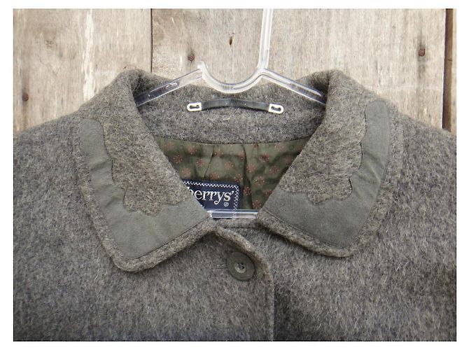 Abrigo Burberry de lana gris loden - vista 4