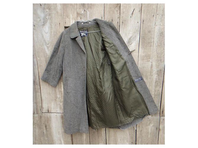 Abrigo Burberry de lana gris loden - vista 6