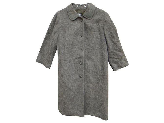 Abrigo Burberry de lana gris loden - vista 8