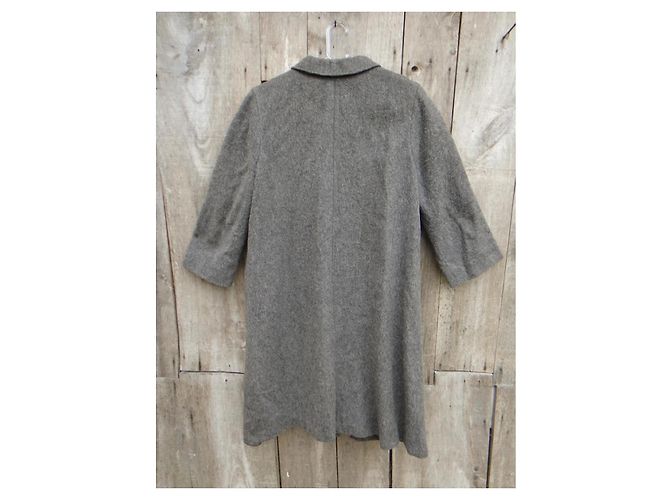 Abrigo Burberry de lana gris loden - vista 9