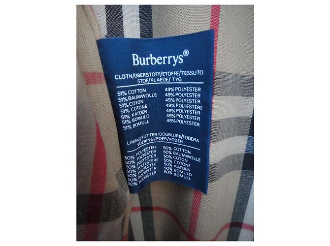 Abrigo impermeable Burberry en gabardina beige - vista 8