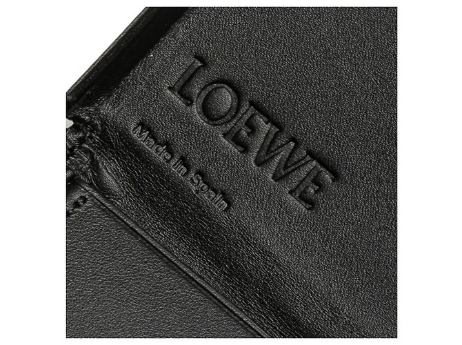 LOEWE Mini Pouch Anagram in pelle di vitello morbida nera con tacco - vista 10