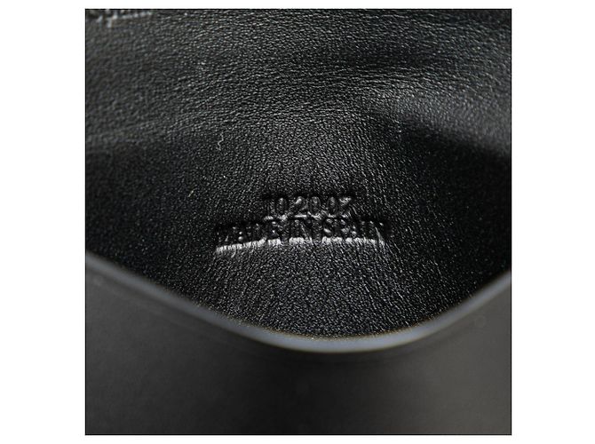 LOEWE Mini Pouch Anagram in pelle di vitello morbida nera con tacco - vista 5