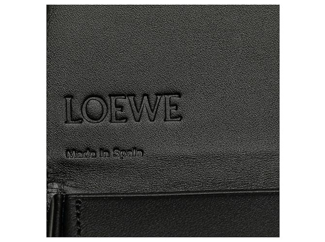 LOEWE Mini Pouch Anagram in pelle di vitello morbida nera con tacco - vista 6