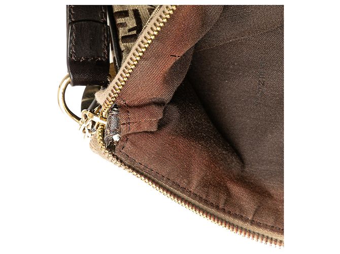 Fendi Beige Zucchino Canvas Crossbody - vista 8