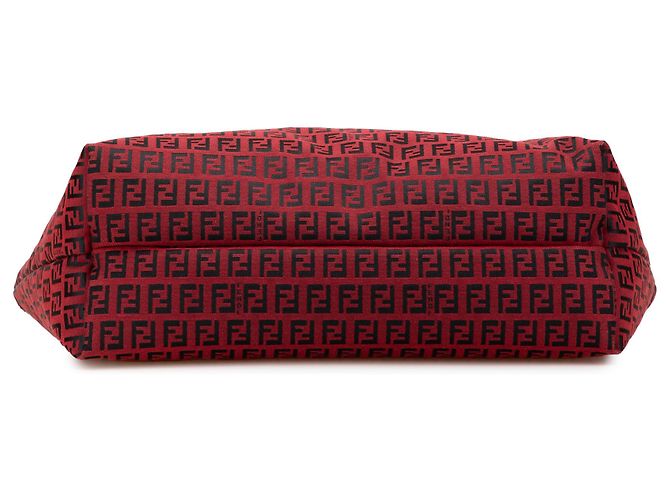 Fendi Rote Medium Zucchino Canvas Roll Tote Bordeaux - Ansicht 3