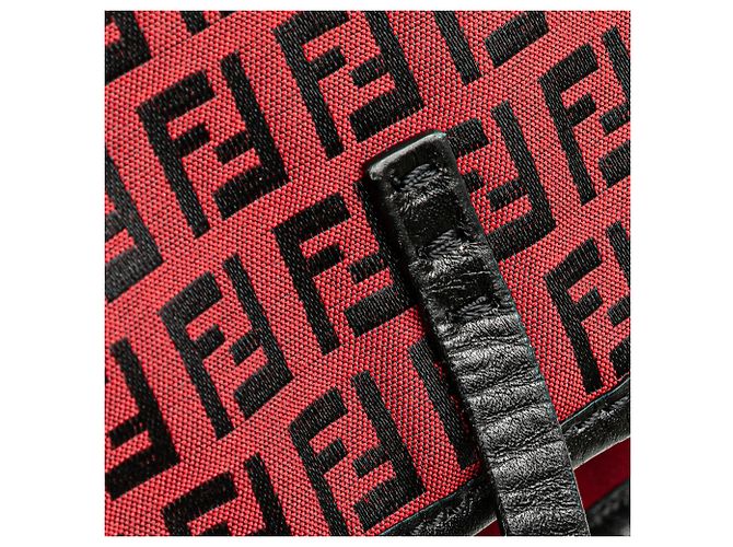 Fendi Rote Medium Zucchino Canvas Roll Tote Bordeaux - Ansicht 8