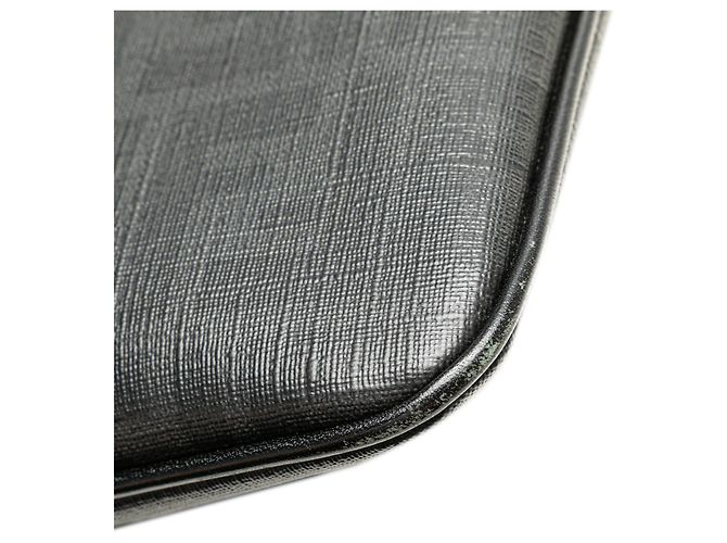Sac à bandoulière en toile enduite Zucca noire Fendi - vue 10