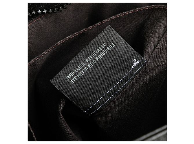 Sac à bandoulière en toile enduite Zucca noire Fendi - vue 7