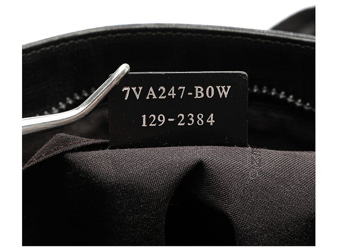 Sac à bandoulière en toile enduite Zucca noire Fendi - vue 8