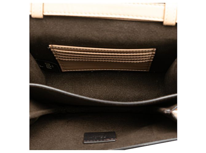 Fendi Beige in Pelle Crystal Fab Crossbody - vista 4