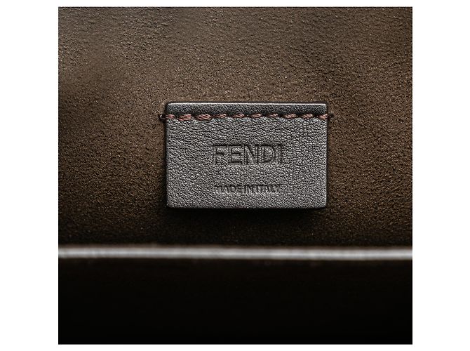 Fendi Beige in Pelle Crystal Fab Crossbody - vista 5