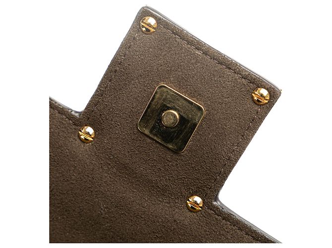 Fendi Beige in Pelle Crystal Fab Crossbody - vista 7