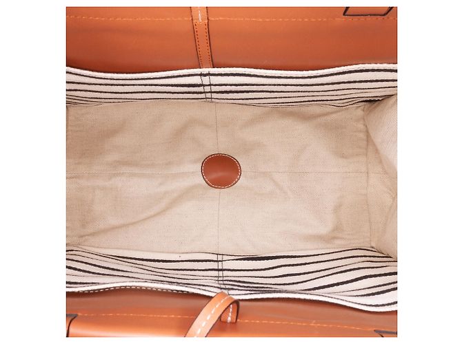 LOEWE Rot Paulas Ibiza Große Canvas Streifen Tasche - Ansicht 4