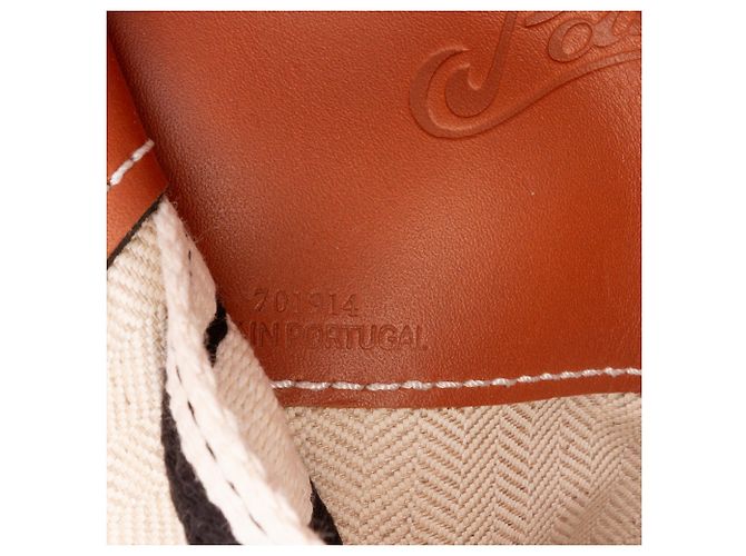 LOEWE Rot Paulas Ibiza Große Canvas Streifen Tasche - Ansicht 6