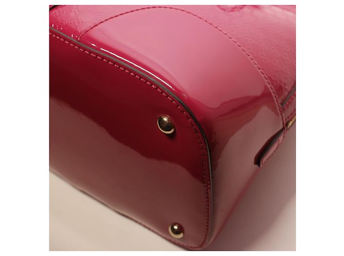 Borsa a mano Gucci in pelle verniciata rosa - vista 11