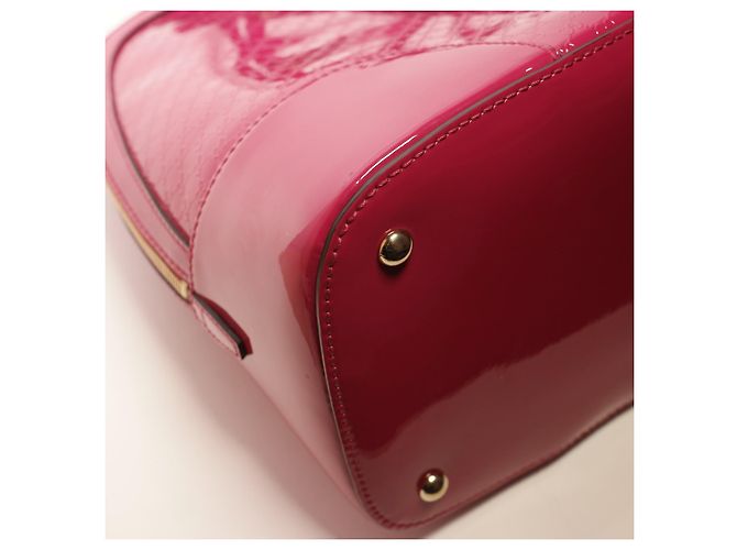 Borsa a mano Gucci in pelle verniciata rosa - vista 12