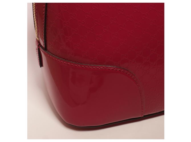 Borsa a mano Gucci in pelle verniciata rosa - vista 13