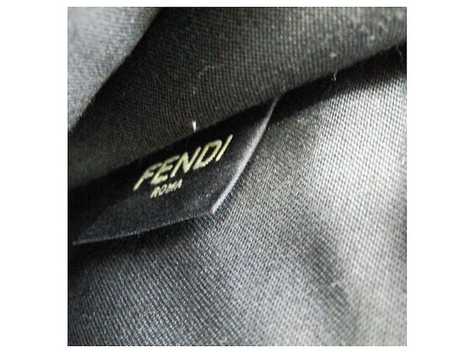 Fendi Flach Baguette Medium Schultertasche Marineblau - Ansicht 15