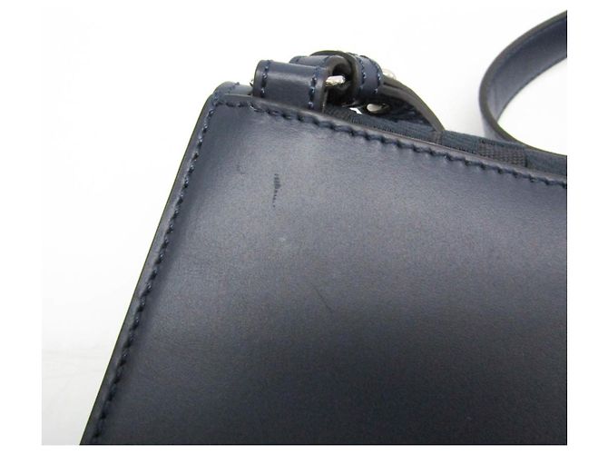 Fendi Flach Baguette Medium Schultertasche Marineblau - Ansicht 8