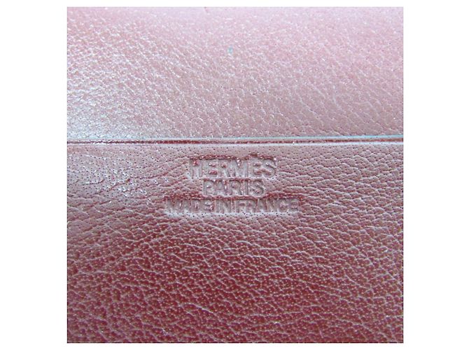 Hermès Billetera bi-fold Hermes Julla en Burdeos - vista 12