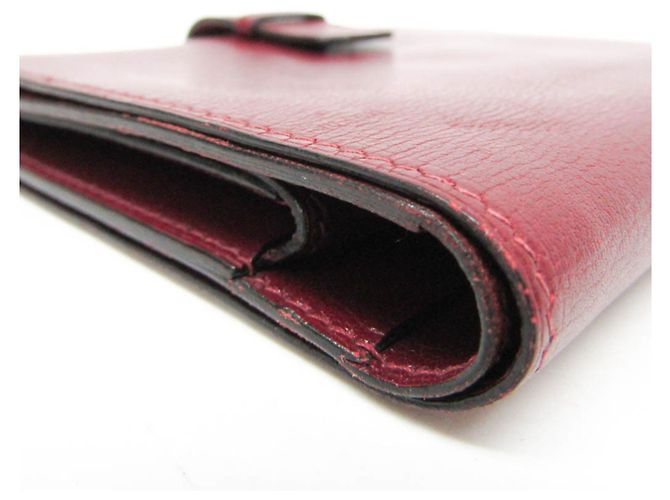 Hermès Billetera bi-fold Hermes Julla en Burdeos - vista 8