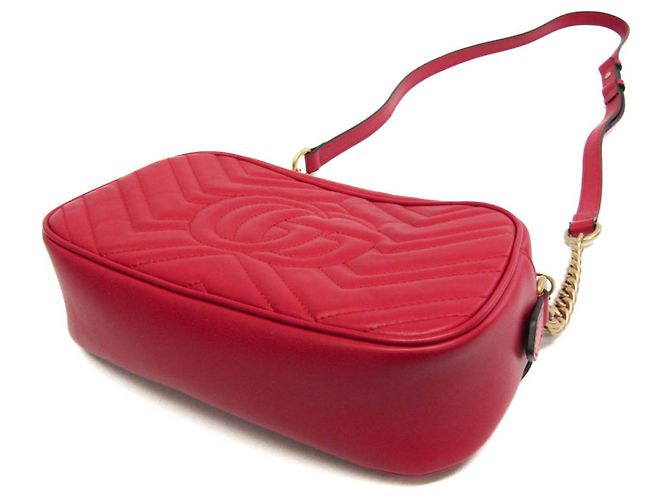Borsa a tracolla Gucci GG Marmont Small Rosso - vista 2