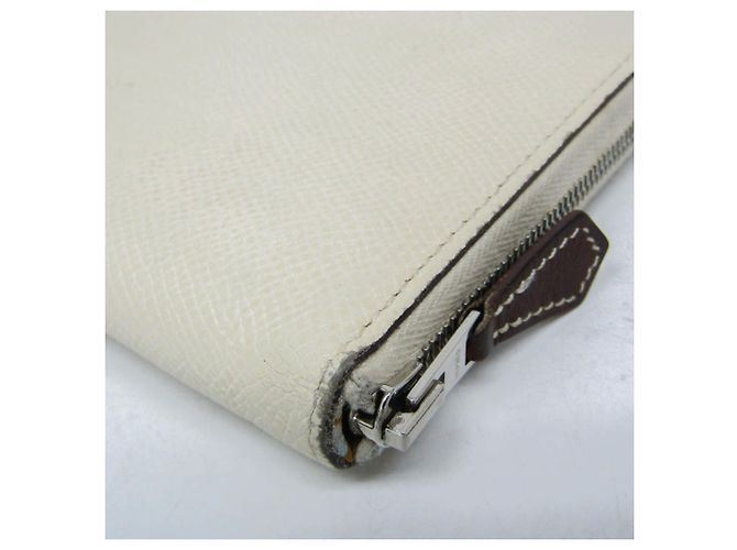 Cartera larga para mujer de cuero Epsom Silk'in Azap de Hermès Crudo - vista 8